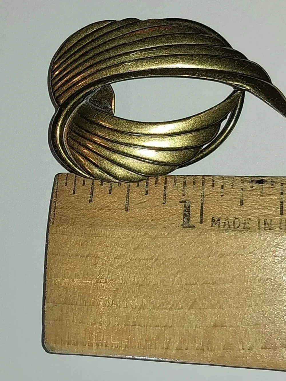 Jeri-Lou Brass Tone Wing Scarf Ring